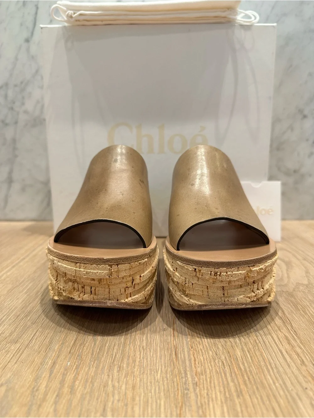 Chloe cork flatform